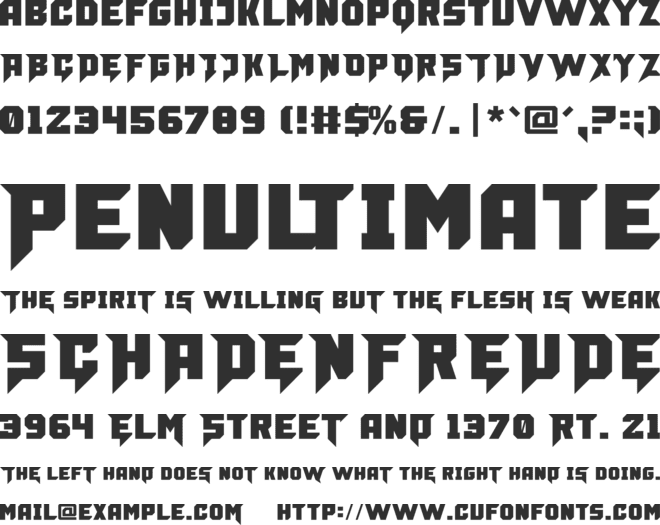 Bufelos font preview