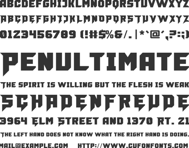Bufelos font preview