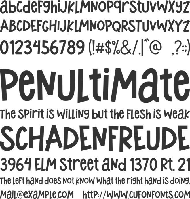 Silverkids font preview