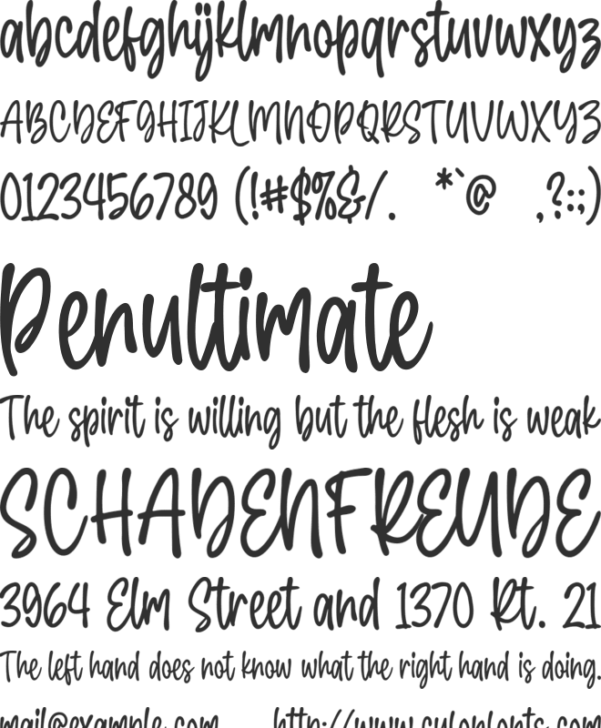 Berlion font preview
