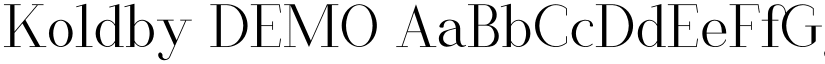 Koldby DEMO font
