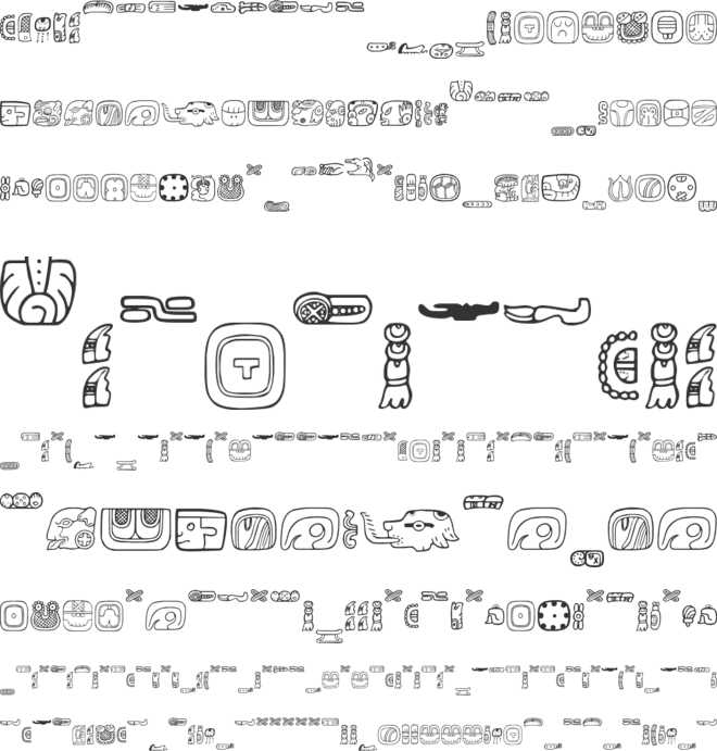 Meso America font preview