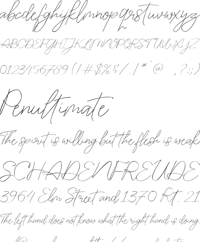 Attourney font preview