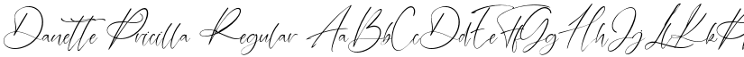Danette Pricilla Regular font