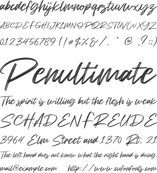 Drainwood font preview