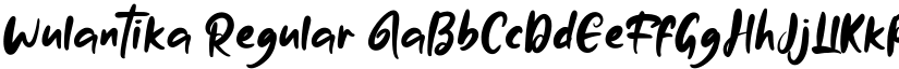 Wulantika Regular font