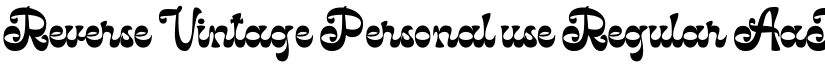Reverse Vintage Personal use Regular font