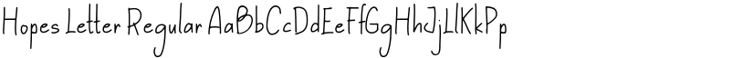 Hopes Letter Regular font