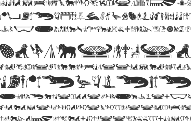 Old Egypt Glyphs font preview