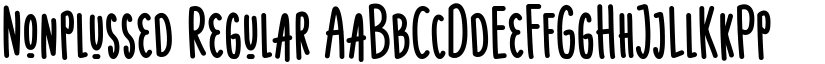 Nonplussed Regular font
