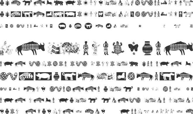 Africain font preview