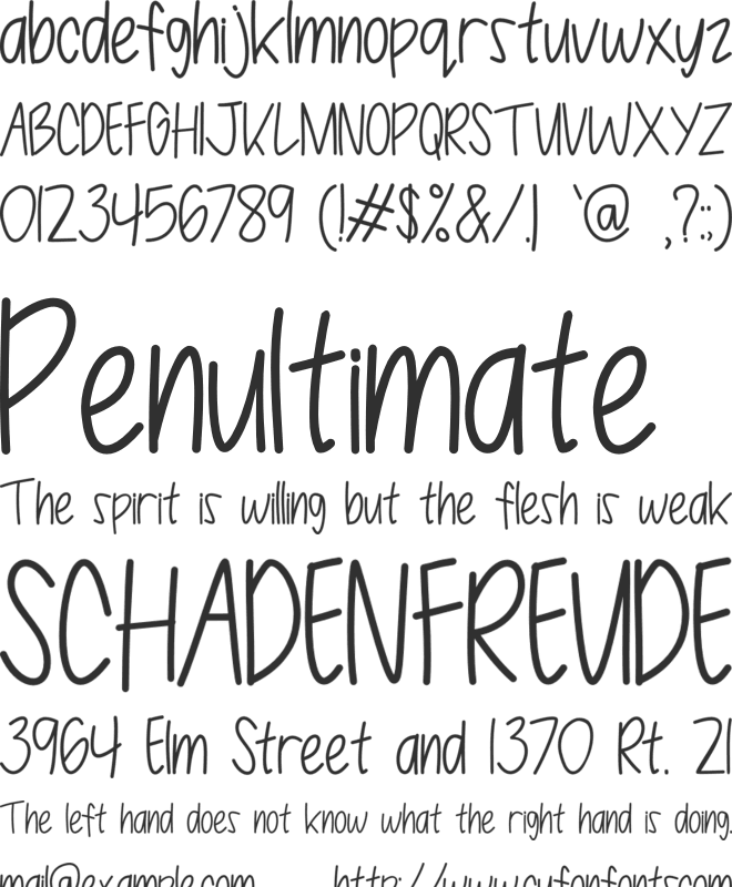 Jelloy Steell Personal Use font preview