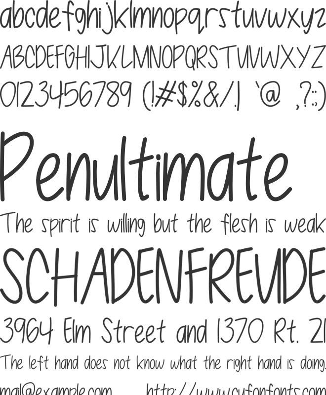 Jelloy Steell Personal Use font preview