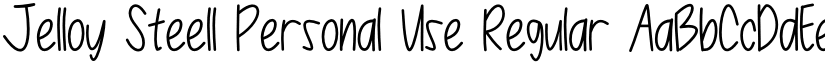 Jelloy Steell Personal Use Regular font