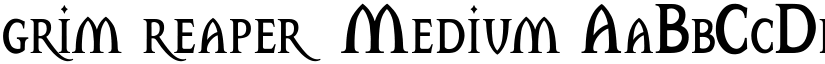 grim reaper Medium font