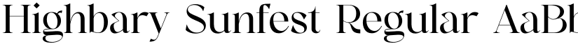 Highbary Sunfest Regular font