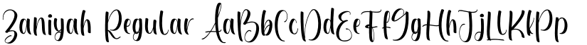 Zaniyah font download