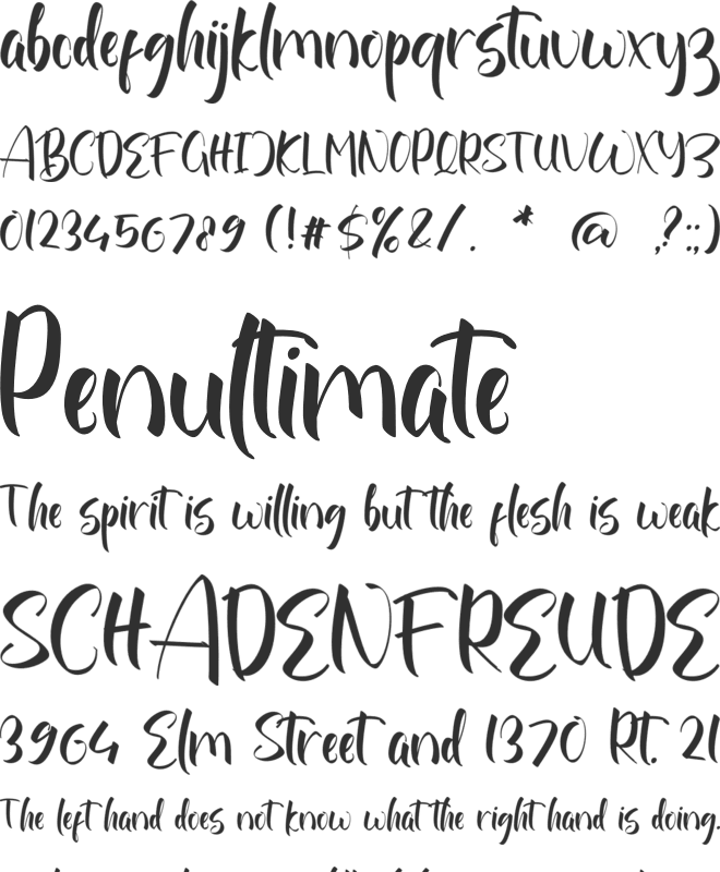 Rhyana font preview