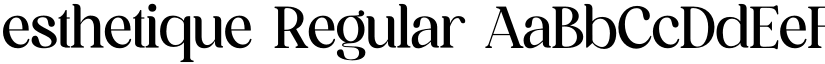 esthetique Regular font