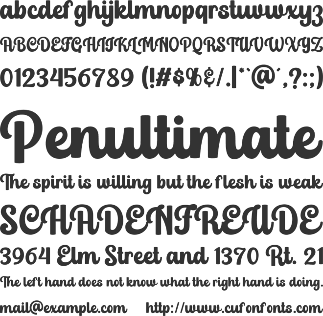 Freshtea Healthy font preview