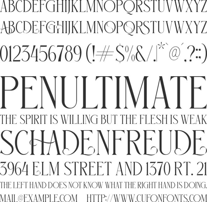 GLORIOUS font preview