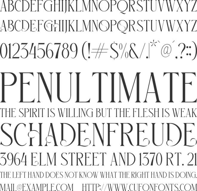 GLORIOUS font preview