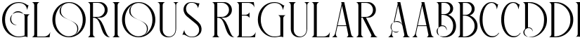 GLORIOUS Regular font