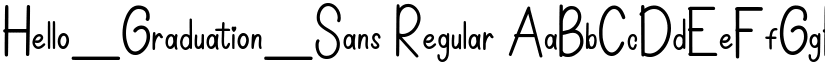 Hello_Graduation_Sans Regular font