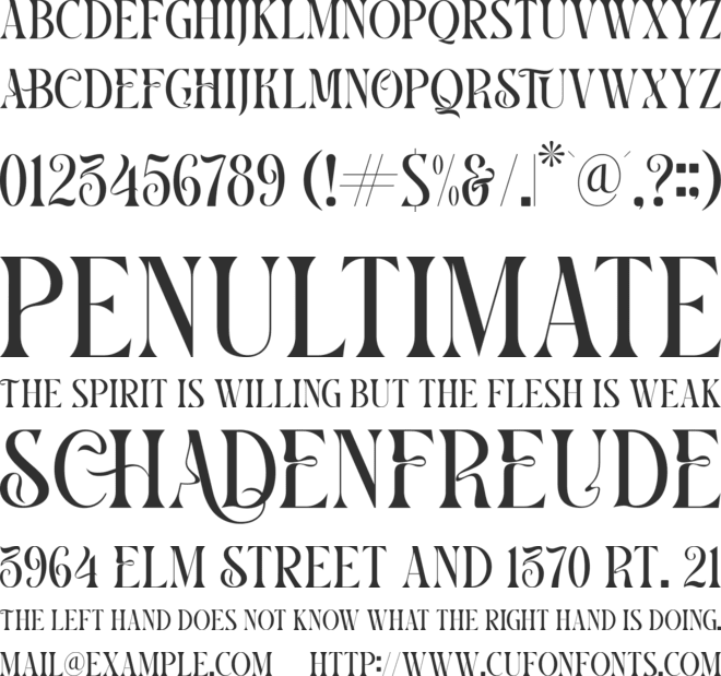 CASTHELO font preview