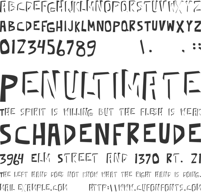 Kick Ass Bob font preview