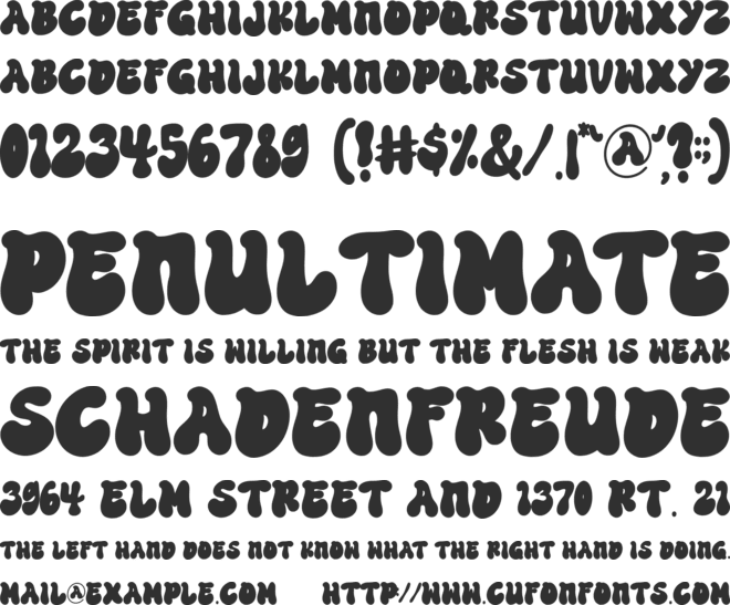 Stay Groov font preview
