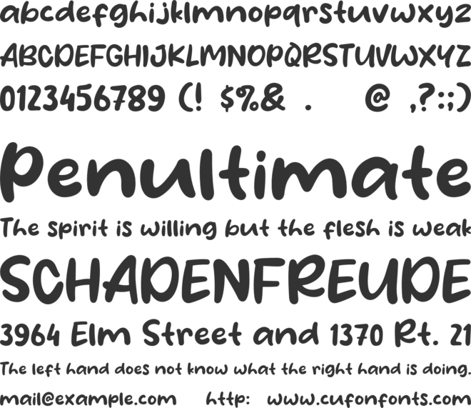 Waffle Story font preview