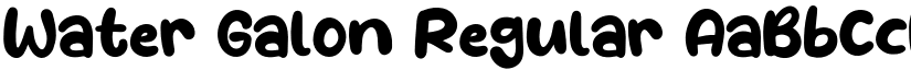 Water Galon Regular font
