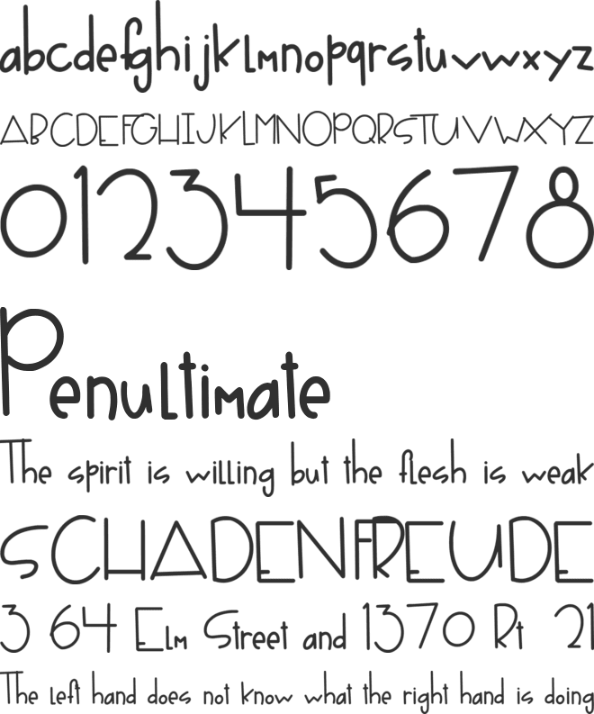 Hello font preview