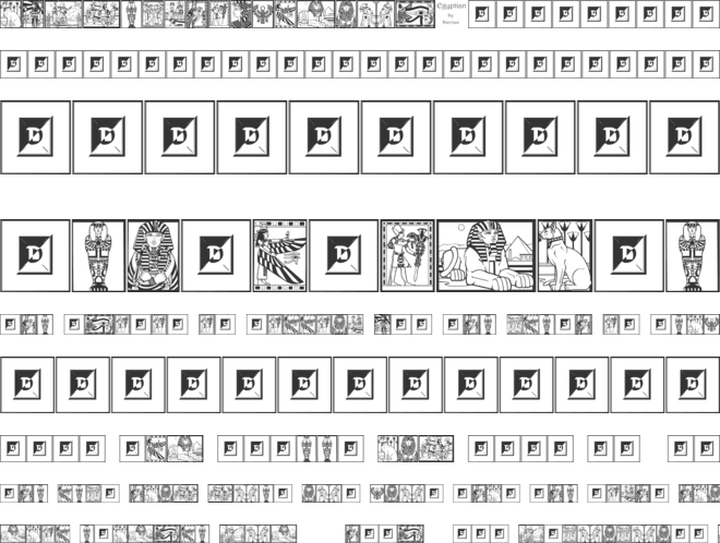 Egyptian font preview