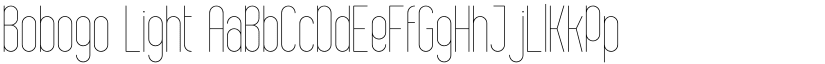 Bobogo Light font