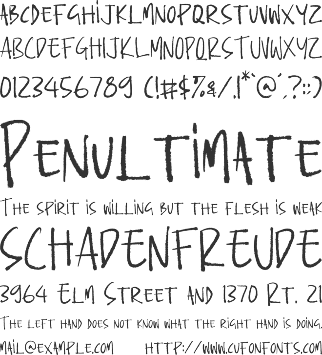Vampires font preview