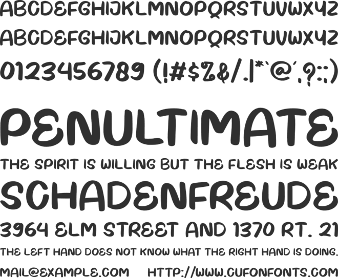 SweetLovelyRainbowTwo font preview
