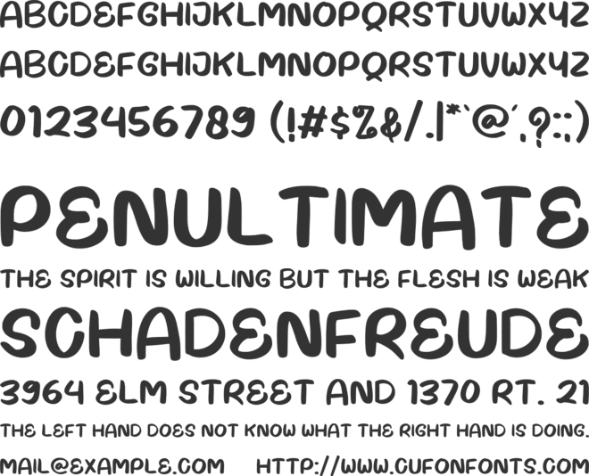 SweetLovelyRainbowTwo font preview