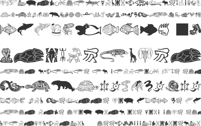 Tribalistica Figures font preview