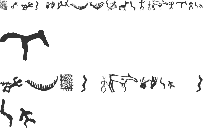Finnish Rock Paintings font preview