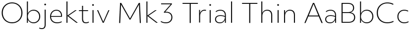 Objektiv Mk3 Trial Thin font