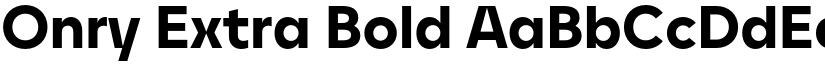 Onry Extra Bold font
