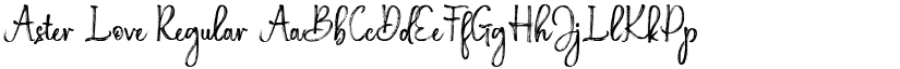 Aster Love Regular font