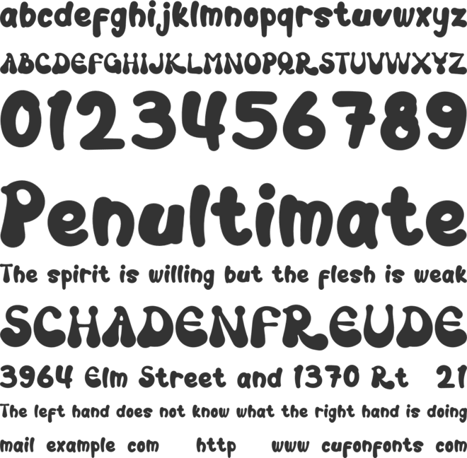 Black Sugar font preview