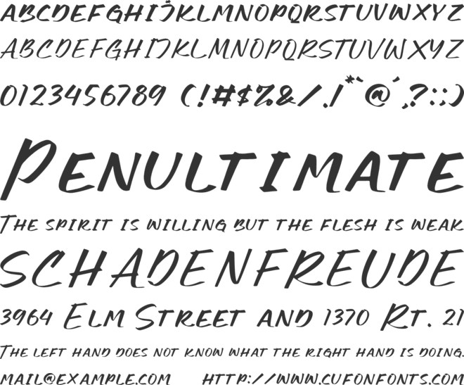 Abnormal font preview