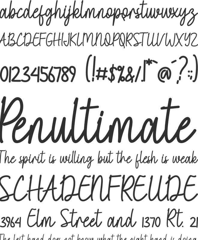 Marlove font preview