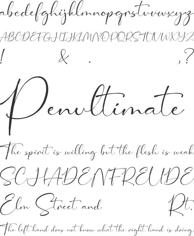 Malliya Signature font preview