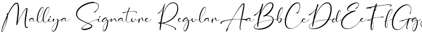 Malliya Signature Regular font