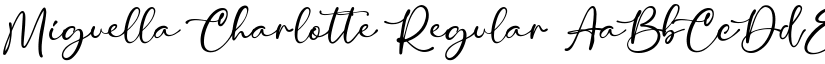 Miguella Charlotte Regular font